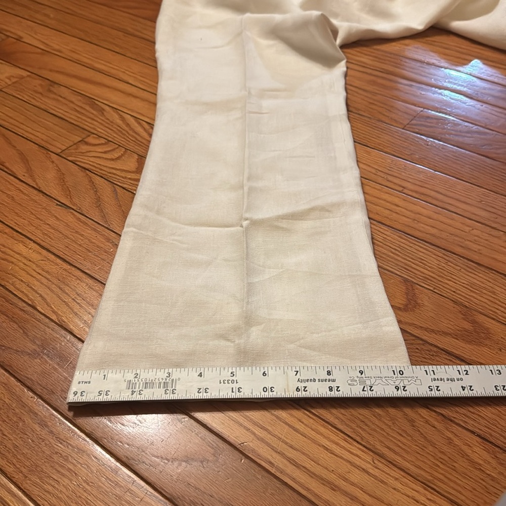 Ralph Lauren White Wide-Leg  100% Linen Trousers - Picture 7 of 8